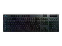 Logitech Gaming G915 - Tangentbord - bakgrundsbelyst - USB, Bluetooth, 2.4 GHz - hela norden - tangentbrytare: GL Clicky - svart 920-009108