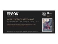 Epson Water Resistant Matte Canvas - Matt - 465 mikron - Roll (152.4 cm x 12.2 m) - 375 g/m² - 1 rulle (rullar) kanvaspapper - för Stylus Pro 11880; SureColor SC-P20000 C13S045064