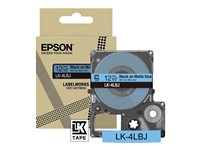 Epson LabelWorks LK-4LBJ - Svart på matt blått - Rulle (1,2 cm x 8 m) 1 kassett(er) hängande låda - tejp C53S672080