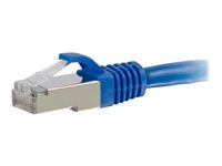 C2G Cat6a Booted Shielded (STP) Network Patch Cable - Patch-kabel - RJ-45 (hane) till RJ-45 (hane) - 30 m - STP - CAT 6a - formpressad, hakfri, tvinnad - blå 89930