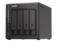 QNAP TS-453E - NAS-server - 4 fack - 16 TB - SATA 6Gb/s - HDD 4 TB x 4 - RAID RAID 0, 1, 5, 6, 10, JBOD - RAM 8 GB - 2.5 Gigabit Ethernet - iSCSI support TS-453E-8G + HDWG440UZSVA