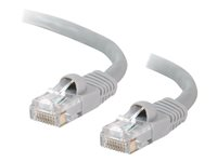 C2G Cat5e Booted Unshielded (UTP) Network Patch Cable - Patch-kabel - RJ-45 (hane) till RJ-45 (hane) - 50 cm - UTP - CAT 5e - formpressad, hakfri, tvinnad - grå 83140