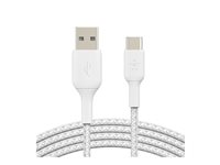 Belkin BoostCharge - USB-kabel - 24 pin USB-C (hane) till USB (hane) - 15 cm - vit CAB002BT0MWH