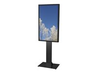 HI-ND Floorstand Glass Universal 49"- 65" - Ställ - för LCD-display - metall - svart, RAL 9005 - skärmstorlek: 49"-65" - golvstående FS0000-5001-02