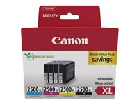 Canon PGI-2500XL BK/C/M/Y Multipack - 4-pack - XL - svart, gul, cyan, magenta - original - bläcktank - för MAXIFY iB4050, iB4150, MB5150, MB5155, MB5350, MB5450 9254B010