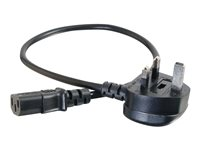 C2G Universal Power Cord - Strömkabel - BS 1363 (hane) till power IEC 60320 C13 - 50 cm - formpressad - svart 88511