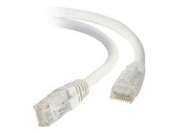 C2G Cat5e Booted Unshielded (UTP) Network Patch Cable - Patch-kabel - RJ-45 (hane) till RJ-45 (hane) - 50 cm - UTP - CAT 5e - formpressad, hakfri, tvinnad - vit 83260