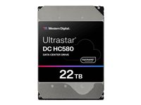 WD Ultrastar DC HC580 WUH722422ALE6L4 - Hårddisk - 22 TB - inbyggd - 3.5" - SATA 6Gb/s - 7200 rpm - buffert: 512 MB 0F62785