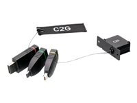 C2G Retractable Table Box Mount HDMI Adapter Ring with Colour Coded - Videoadaptersats - svart - stöd för 4K 84270