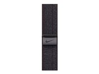 Apple Nike - Slinga för smart klocka - 45 mm - 145 - 220 mm - svart/blå MUJX3ZM/A