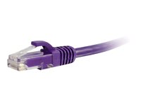 C2G Cat5e Booted Unshielded (UTP) Network Patch Cable - Patch-kabel - RJ-45 (hane) till RJ-45 (hane) - 50 cm - UTP - CAT 5e - formpressad, hakfri, tvinnad - lila 83658