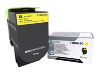 Lexmark X417 - Lång livslängd - gul - original - tonerkassett LCCP - för Lexmark CS417dn, CS517de, CX417de, CX517de 71B0H40