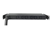 APC Basic Rack PDU - Kraftdistributionsenhet (kan monteras i rack) - AC 400 V - 22 kW - 3-fas - ingång: IEC 60309 - utgångskontakter: 6 (IEC 60320 C19) - 2.44 m sladd - svart - för P/N: SCL400RMJ1U, SCL500RMI1UC, SCL500RMI1UNC, SMTL1000RMI2UC, SMTL750RMI2UC AP7526