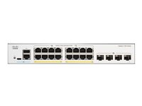 Cisco Catalyst 1300-16P-4X - Switch - L3 - Administrerad - 16 x 10/100/1000 (PoE+) + 4 x 10Gb Ethernet SFP+ - rackmonterbar - PoE+ (120 W) C1300-16P-4X