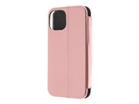 Insmat - Vikbart fodral för mobiltelefon - papper, kartong, aluminiumfolie, termoplastisk polyuretan (TPU) - rosrosa - för Apple iPhone 13 Pro 650-3019