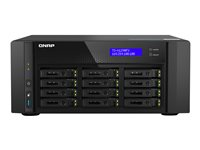 QNAP TS-h1290FX - NAS-server - 12 fack - RAM 256 GB - 25 Gigabit Ethernet / 2.5 Gigabit Ethernet - iSCSI support TS-H1290FX-7302P-256G