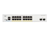 Cisco Catalyst 1200-16P-2G - Switch - L3 - smart - 16 x 10/100/1000 (PoE+) + 2 x Gigabit Ethernet SFP - rackmonterbar - PoE+ (120 W) C1200-16P-2G