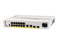 Cisco Catalyst 9200CX - Network Advantage - switch - kompakt - L3 - Administrerad - 12 x 10/100/1000 (PoE+) + 2 x 1000Base-T + 2 x 10 Gigabit SFP+ (upplänk) - rackmonterbar - PoE+ (240 W) C9200CX-12P-2XGH-A