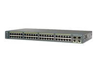 Cisco Catalyst 2960-Plus 48PST-L - Switch - Administrerad - 48 x 10/100 (PoE) + 2 x Gigabit SFP + 2 x 10/100/1000 - rackmonterbar - PoE (370 W) WS-C2960+48PST-L