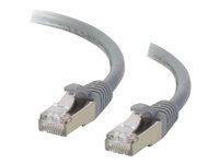 C2G Cat6a Booted Shielded (STP) Network Patch Cable - Patch-kabel - RJ-45 (hane) till RJ-45 (hane) - 10 m - STP - CAT 6a - formpressad, hakfri, tvinnad - grå 89922