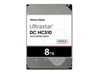 WD Ultrastar DC HC510 HUH721008ALE600 - Hårddisk - 8 TB - inbyggd - 3.5" - SATA 6Gb/s - 7200 rpm - buffert: 256 MB 0F27455
