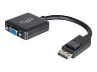 C2G 8in DisplayPort to VGA Adapter - DP to VGA Adapter Converter - Black - M/F - DisplayPort-kabel - DisplayPort (hane) till HD-15 (VGA) (hona) - 20.32 cm - sprintlåsning - svart 54323