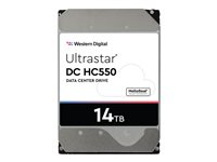 WD Ultrastar DC HC550 WUH721814AL5204 - Hårddisk - 14 TB - inbyggd - 3.5" - SAS 12Gb/s - 7200 rpm - buffert: 512 MB 0F38528