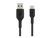 Belkin BoostCharge - USB-kabel - 24 pin USB-C (hane) till USB (hane) - 1 m - svart CAB001BT1MBK