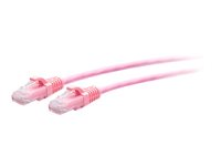 C2G 7ft (2.1m) Cat6a Snagless Unshielded (UTP) Slim Ethernet Network Patch Cable - Pink - Patch-kabel - RJ-45 (hane) till RJ-45 (hane) - 2.1 m - 4.8 mm - UTP - CAT 6a - formpressad, hakfri - rosa C2G30198