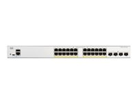 Cisco Catalyst 1200-24FP-4X - Switch - L3 - smart - 24 x 10/100/1000 (PoE+) + 4 x 10 Gigabit SFP+ - rackmonterbar - PoE+ (375 W) C1200-24FP-4X