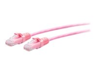 C2G 25ft (7.6m) Cat6a Snagless Unshielded (UTP) Slim Ethernet Network Patch Cable - Pink - Patch-kabel - RJ-45 (hane) till RJ-45 (hane) - 7.6 m - 4.8 mm - UTP - CAT 6a - formpressad, hakfri - rosa C2G30201