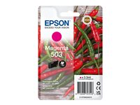 Epson 503 - 3.3 ml - magenta - original - blister med RF-larm/akustiskt larm - bläckpatron - för Expression Home XP-5200, XP-5205; WorkForce WF-2960DWF, WF-2965DWF C13T09Q34020