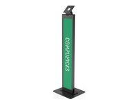 Compulocks VESA Brandable Floor Stand - Ställ - för surfplatta - aluminium - svart - monteringsgränssnitt: VESA - golvstående 140B