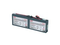 APC Replacement Battery Cartridge #18 - UPS-batteri - 1 x batteri - Bly-syra - svart - för P/N: AP1250RM, PS450, SC1500, SC250RM1U, SC250RMI1U, SC450R1X542, SC450RM1U, SC450RMI1U RBC18