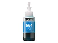 Epson T6642 - 70 ml - cyan - original - påfyllnadsbläck - för Epson L386; EcoTank ET-2600, 2650, L121, L1455; EcoTank ITS L3050, L3060, L3070 C13T66424A