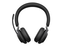 Jabra Evolve2 65 UC Stereo - Headset - på örat - Bluetooth - trådlös - USB-C - ljudisolerande - svart 26599-989-899