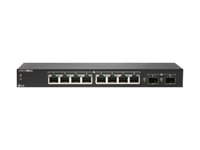 SonicWall Switch SWS12-8 - Switch - Administrerad - 8 x 10/100/1000 + 2 x Gigabit SFP - skrivbordsmodell - med 1 års stöd dygnet runt 02-SSC-8364