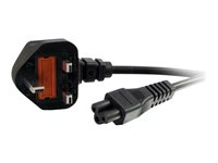 C2G Laptop Power Cord - Strömkabel - IEC 60320 C5 till BS 1363 (hane) - AC 250 V - 50 cm - formpressad - svart - Storbritannien 80600