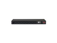 APC Metered Rack PDU AP7820B - Kraftdistributionsenhet (kan monteras i rack) - AC 200/208/230 V - 2300 VA - Ethernet 10/100 - ingång: IEC 60320 C14 - utgångskontakter: 8 (power IEC 60320 C13) - 1U - 1.98 m sladd - för P/N: SMTL1000RMI2UC, SMX1000C, SMX1500RM2UC, SMX1500RM2UCNC, SMX750C, SMX750CNC AP7820B