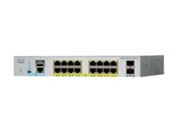 Cisco Catalyst 2960L-16TS-LL - Switch - Administrerad - 16 x 10/100/1000 + 2 x gigabit SFP (upplänk) - skrivbordsmodell, rackmonterbar WS-C2960L-16TS-LL