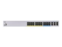 Cisco Business 350 Series CBS350-24NGP-4X - Switch - L3 - Administrerad - 16 x 10/100/1000 (PoE+) + 8 x 100/1000/2.5G/5G (PoE++) + 2 x combo 10 Gigabit SFP+/RJ-45 + 2 x 10 Gigabit SFP+ - rackmonterbar - PoE+ (375 W) CBS350-24NGP-4X-EU