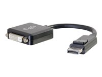 C2G 8in DisplayPort to DVI-D Adapter - DP to DVI D Adapter - Black - M/F - Videokort - DisplayPort (hane) till DVI-D (hona) - svart 54321