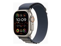 Apple Watch Ultra 2 - 49 mm - titan - smart klocka med Alpine Loop - textil - blå - bandstorlek: M - 64 GB - Wi-Fi, LTE, UWB, Bluetooth - 4G - 61.4 g MREP3KS/A