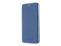 Insmat Exclusive Folio Case - Vikbart fodral för mobiltelefon - polyuretan, termoplastisk polyuretan (TPU), kartong+papper+aluminiumfolie - electric blue - för Samsung Galaxy A34 5G 650-3146