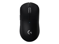 Logitech G PRO X SUPERLIGHT - Mus - optisk - 5 knappar - trådlös - 2.4 GHz - USB Logitech LIGHTSPEED-mottagare - röd 910-006784