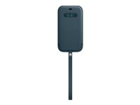 Apple Sleeve with MagSafe - Skyddshölje för mobiltelefon - läder - baltisk blå - för iPhone 12 Pro Max MHYH3ZM/A