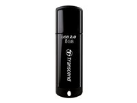 Transcend JetFlash 350 - USB flash-enhet - 8 GB - USB 2.0 - svart TS8GJF350