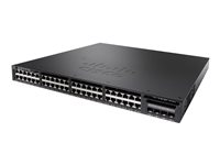 Cisco Catalyst 3650-48PD-L - Switch - Administrerad - 48 x 10/100/1000 (PoE+) + 2 x 10 Gigabit SFP+ - skrivbordsmodell, rackmonterbar - PoE+ (390 W) WS-C3650-48PD-L