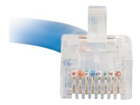 C2G Cat5e Non-Booted Unshielded (UTP) Network Patch Cable - Patch-kabel - RJ-45 (hane) till RJ-45 (hane) - 50 cm - UTP - CAT 5e - tvinnad, enhetsstart - blå 83020