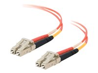 C2G Low-Smoke Zero-Halogen - Patch-kabel - LC multiläge (hane) till LC multiläge (hane) - 7 m - fiberoptisk - 50/125 mikron - orange 85339